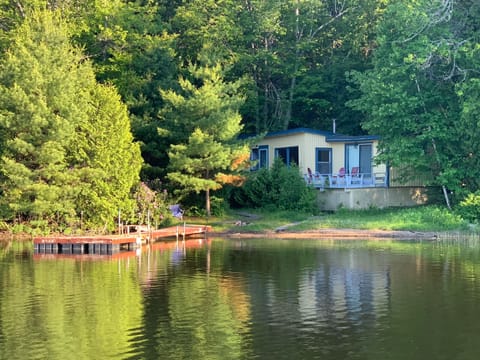 View of the cabin from the lake
