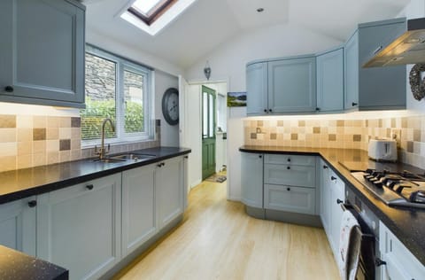 Fully equipped large kitchen with double oven and full size dishwasher.