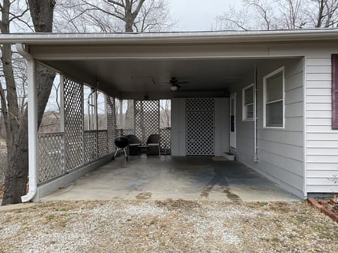 Covered outdoor area for smoking. No smoking inside house.