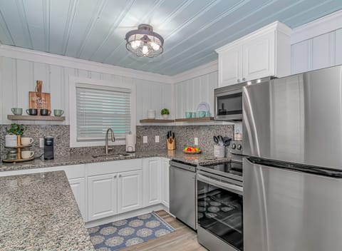 granite countertops and stainless-steel appliances 