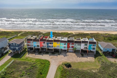 Right on the beach just steps away