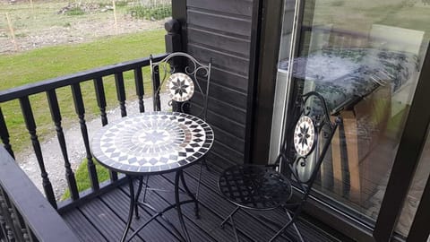 bistro set on the veranda