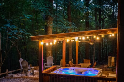 Soak your troubles away in the hot tub! 