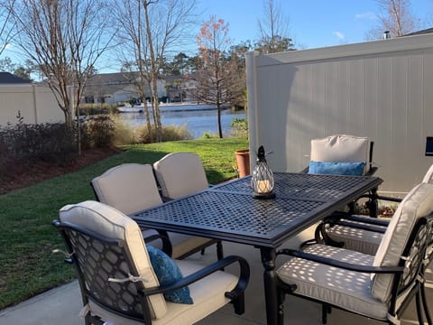 Gas grill and outside dining