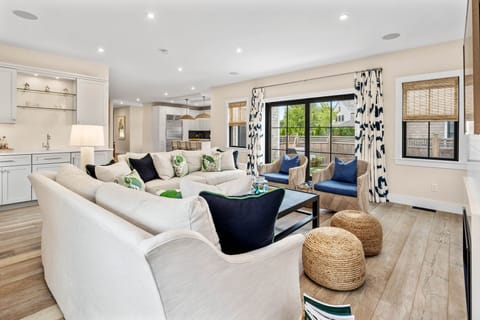 Main floor family room with access to outside patio