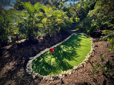 30’ 3 hole green also works for cornhole games. 