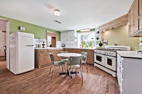 Kitchen - Smeg fridge, 8 burner gas stove