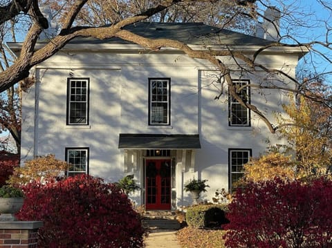 Exterior of the home in the fall