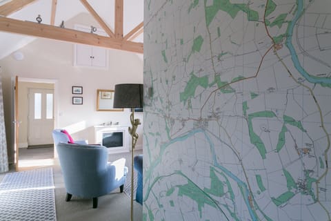 Living room with french doors leading onto the private patio
