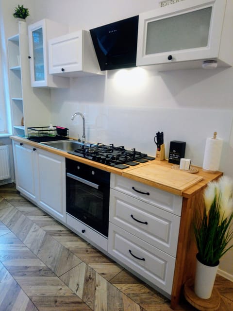 kuchnia, lodowka, kuchenka , piekarnik,  mikrofalówka, wszystkie potrzebne 