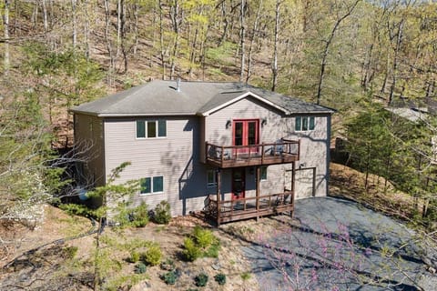 6 bedroom home nestled up in the mountain looking at the ski slopes.