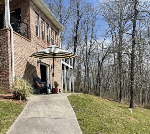Your patio space out your entry door .
