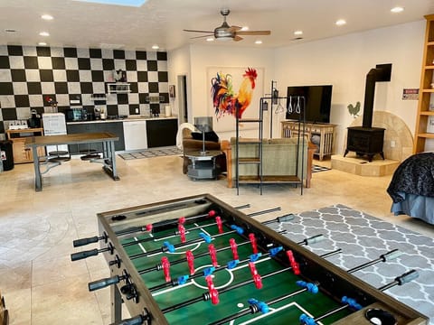 Fun studio with a foosball table!