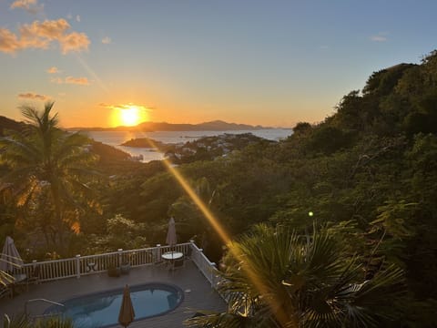 Beautiful sunset views from Echo's veranda.