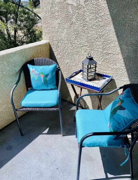 Upstairs balcony off living/dining area 