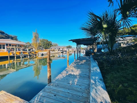 Boat dock looking toward the Indian River