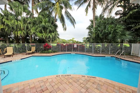 A refreshing community pool is a mere 75 yards from our doorstep.