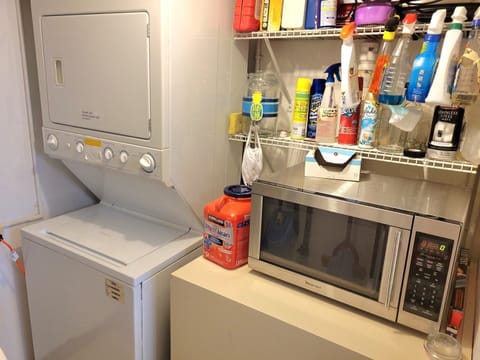 Washer and Dryer in Unit with Microwave
