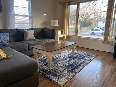 This duplex has an abundant amount of natural light.