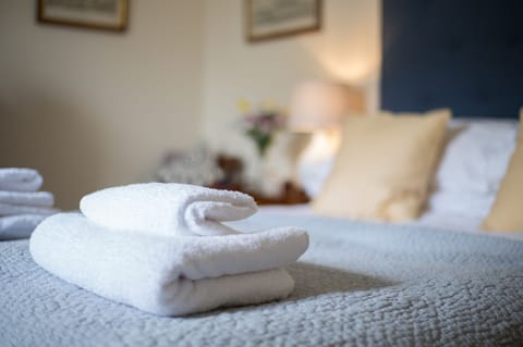 Fluffy White towels and Crisp white bedlinen