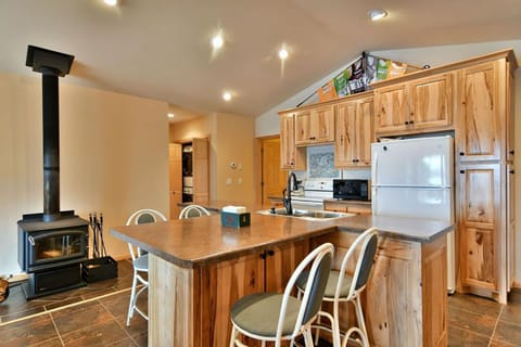 View of kitchen and refrigerator