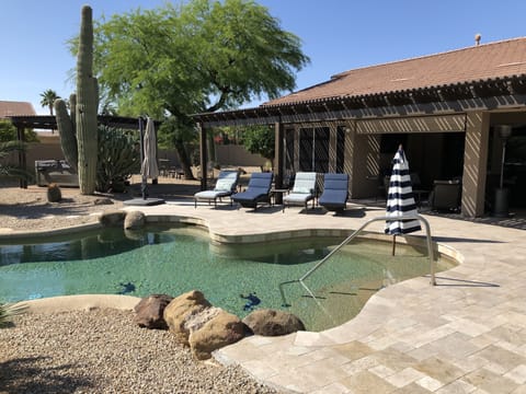 Heated pool with lots of seating
