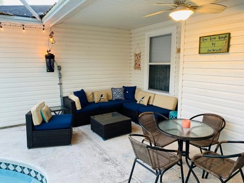 Enjoy Florida's night air, as you relax on the lanai 