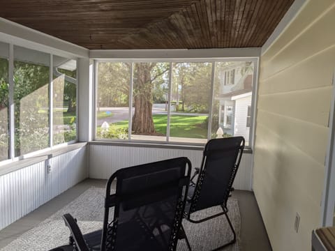 Wind down on the beautiful sun porch.