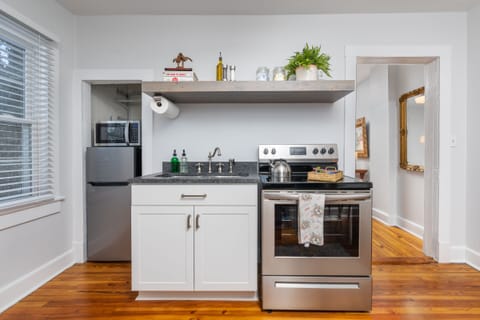 Kitchen with open shelving