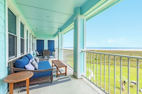 Beachfront views from the private covered deck