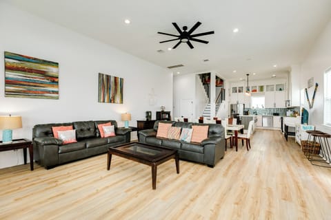 Abundant comfortable seating in the open living area