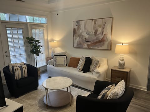 Spacious living with large outside balcony