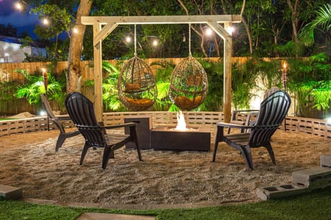 Huge romantic fire pit.