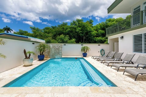 Your Private Pool With Waterfall and Built in Seats