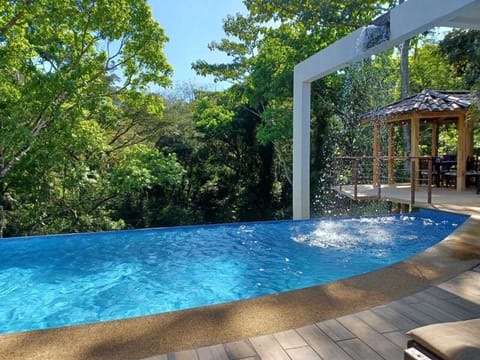Infinity pool and waterfall