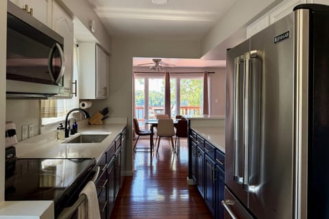 Well stocked kitchen for cooking on site