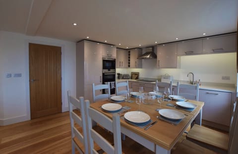 Modern kitchen with dining are spacious enough for all guests
