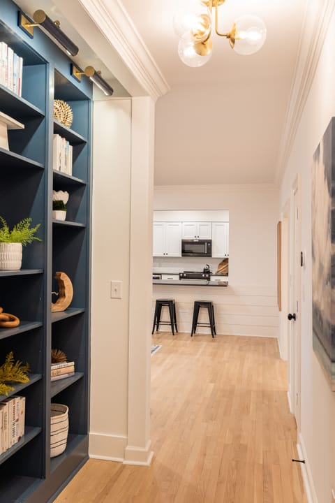 Hallway going back to bedrooms