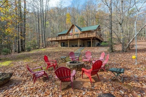 Bearfoot Lodge, with it's acre of land,  will wrap you in the beauty of North Carolina.