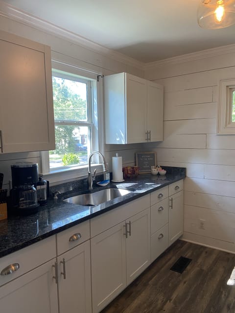 A full kitchen with plenty of amenities for your stay!