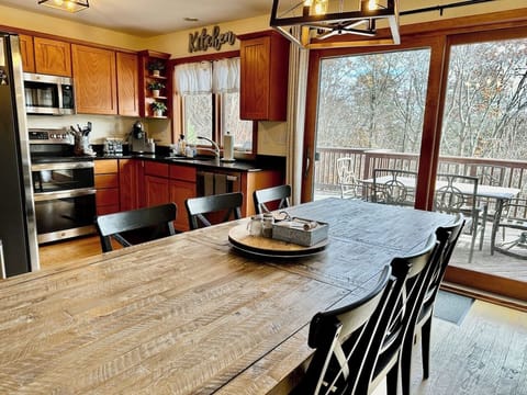 House 1 •  Main Floor •  Fully Equipped Kitchen • NEW Stainless Appliances • Granite Countertops • Seating for 8 • Coffee Bar