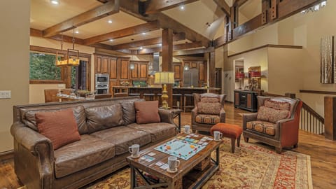 Great room looking towards kitchen and dining area
