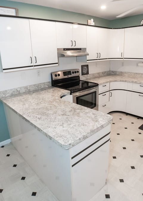 Fully stocked kitchen with all the essentials.