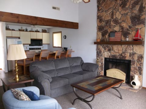 Living room with fireplace