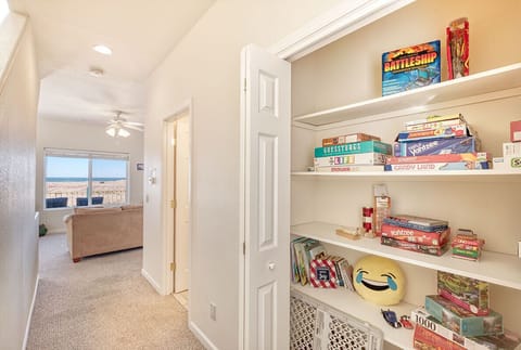 2nd Floor - Game Closet - Plenty of games, toys, and baby gates to keep the little ones entertained and safe. Managed By Bloomer Estates.