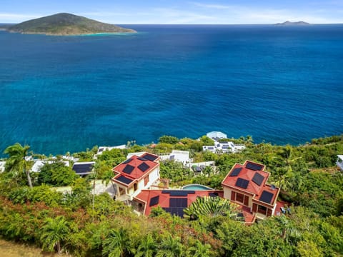 Private hillside villa with panoramic Caribbean Sea views