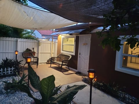 night patio view
