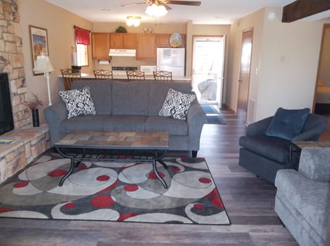 View looking into condo from balcony