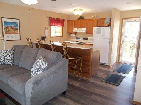 Bar stool seating for four