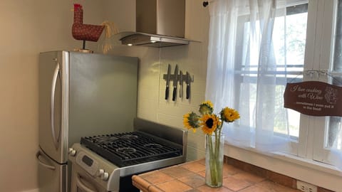 Stainless appliances and gas cooking